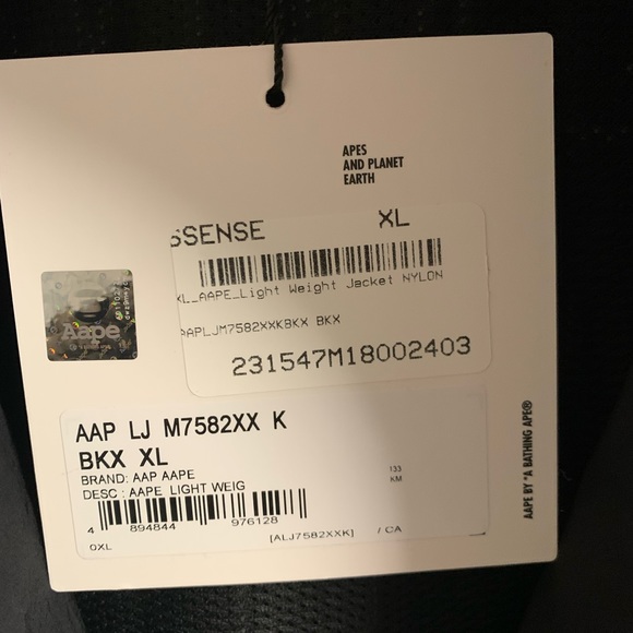 Black and grey bape windbreaker - Picture 8 of 9